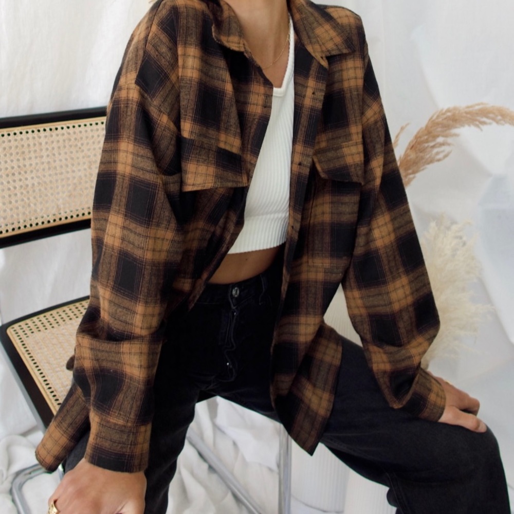 Mocha plaid flannel